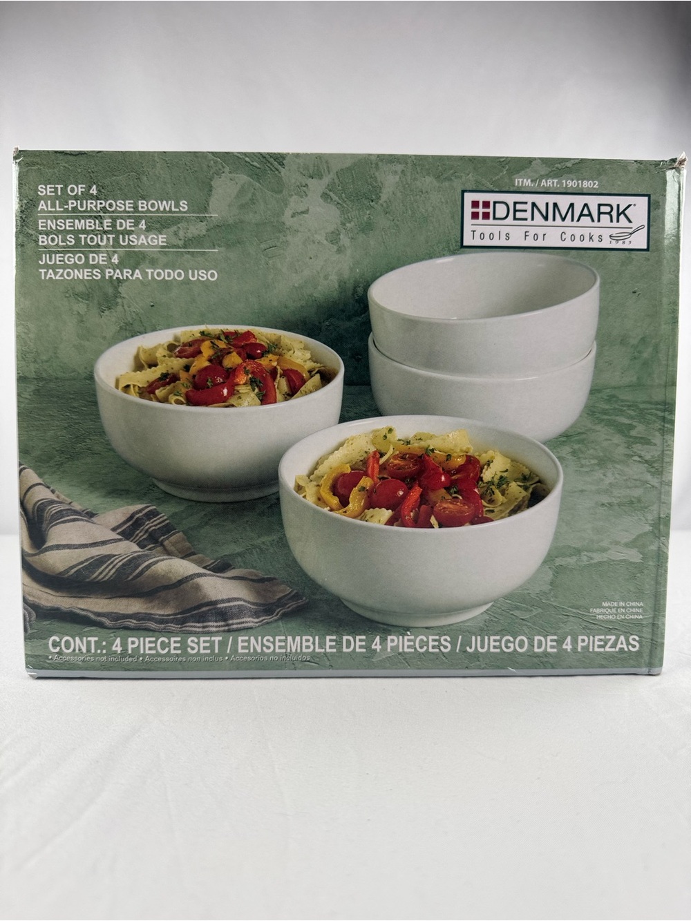 Denmark Tools for Cooks White Porcelain All Purpose 8" Bowls Set of 3 Incomplete